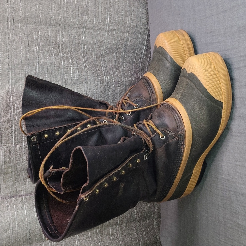 White's‎ Winter Pac Boots Mens Size 9 Brown Leather Snow 14" NEEDS REPAIRED